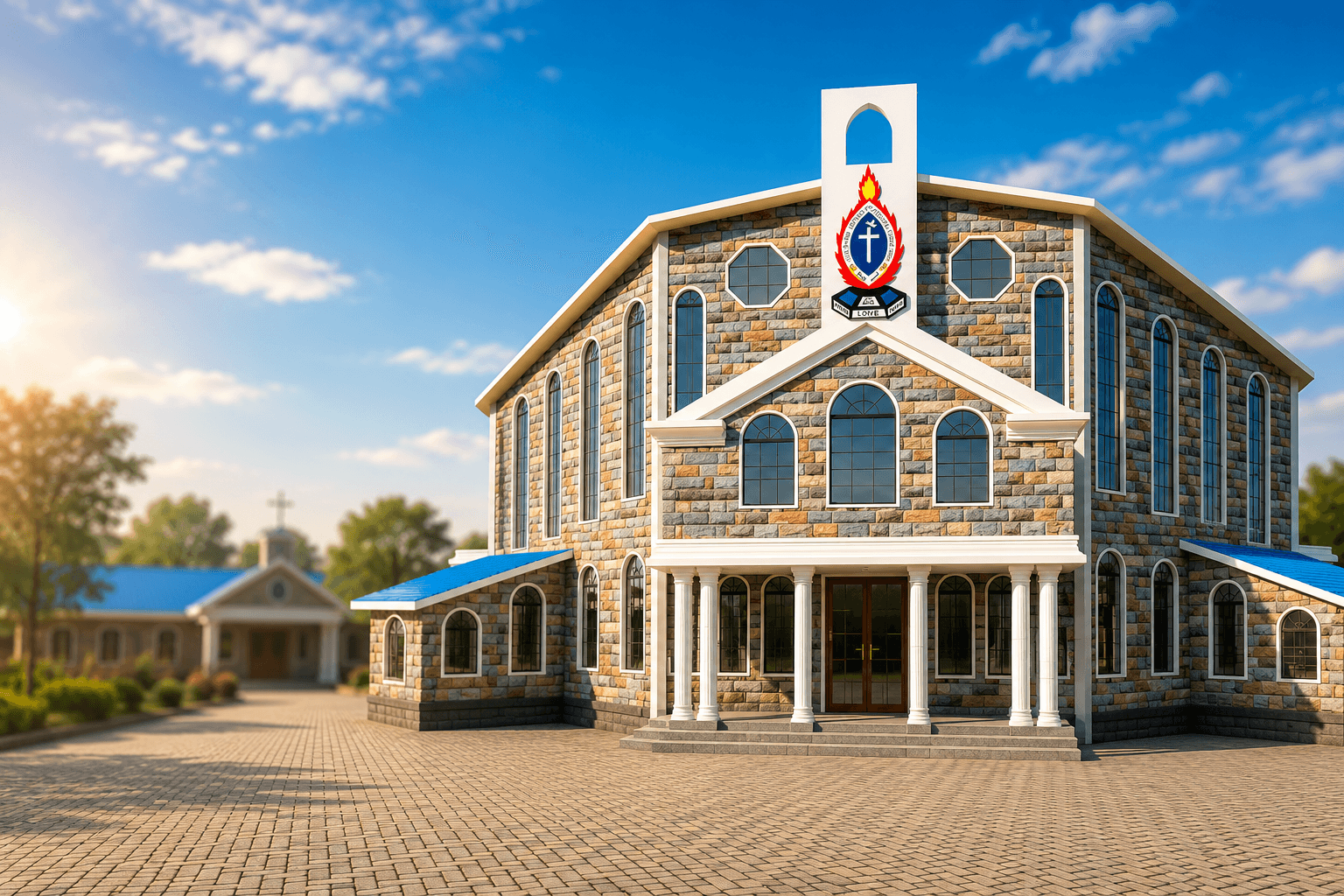 A new church sanctuary under construction